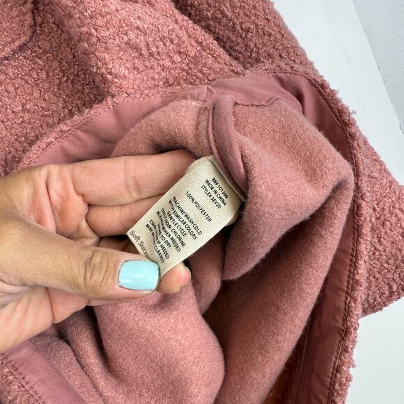 Soft Surroundings Womens Teddy Pocket Front Shacket Jacket Pink - Size PXS - Picture 5 of 10